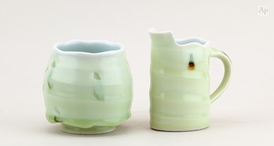 Lot 420 - MATTHEW BLAKELY (born 1965); a porcelain jug...