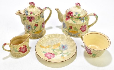 Lot 637 - MASONS; a 'Sampler' pattern part tea set, to...