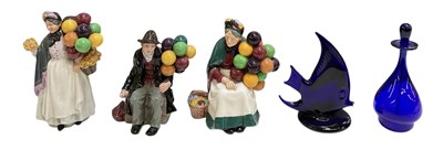 Lot 588 - ROYAL DOULTON; three ceramic figures of...
