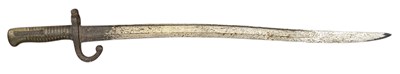 Lot 299 - A replica WWII bayonet, with brass handle,...