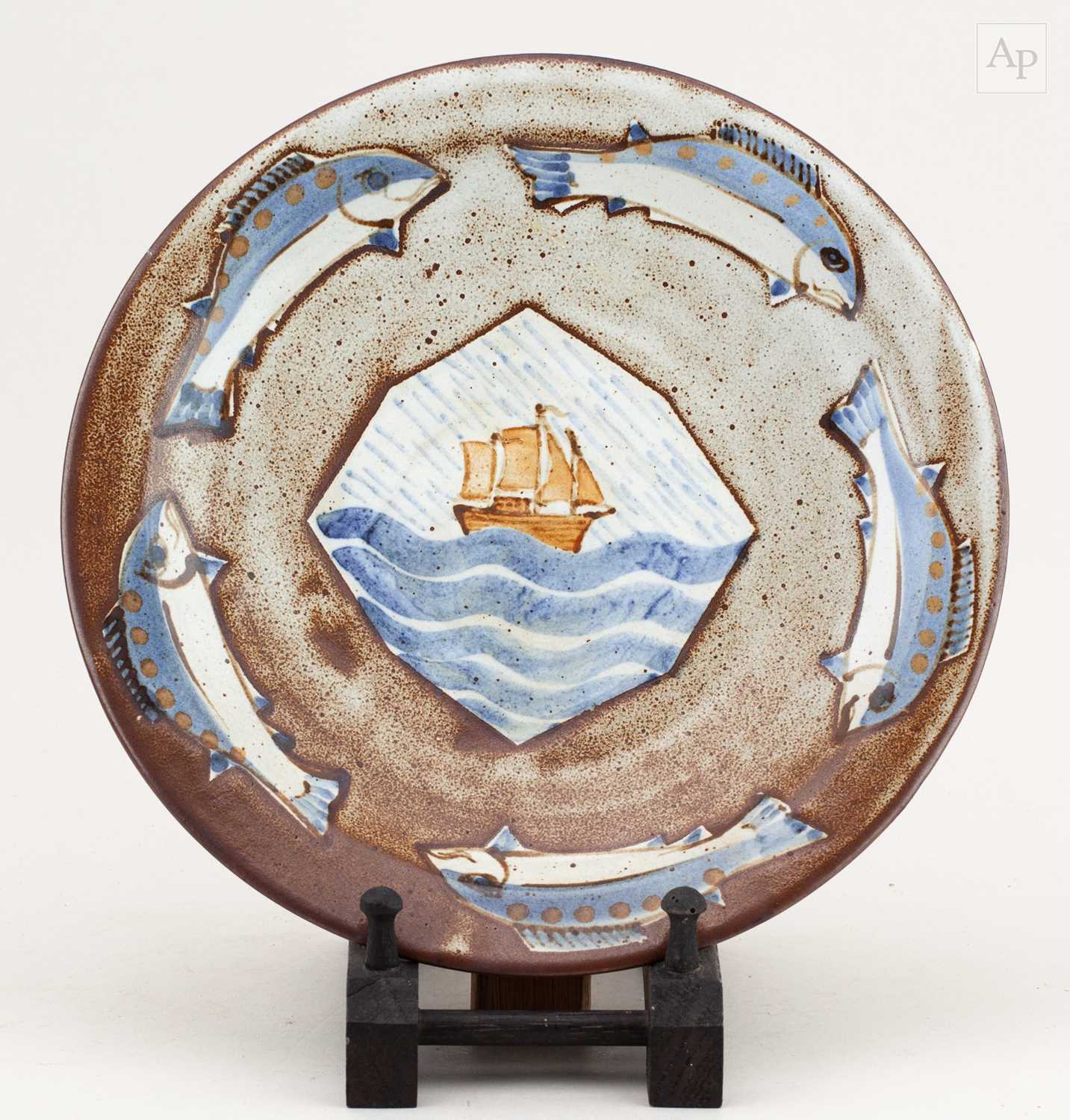Lot 24 - ANDREW MCGARVA (born 1956); a stoneware plate...