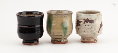 Lot 301 - JIM MALONE (born 1946); a trio of stoneware...