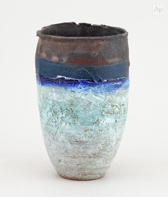 Lot 590 - ROBIN WELCH (1936-2019); an oval stoneware...