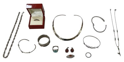 Lot 1354 - A group of 925 hallmarked silver and white...