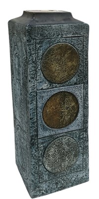 Lot 573 - SIMONE KILBURN FOR TROIKA; a large column vase,...