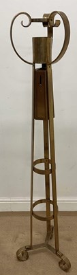 Lot 666 - A mid 20th century brass floor standing altar...
