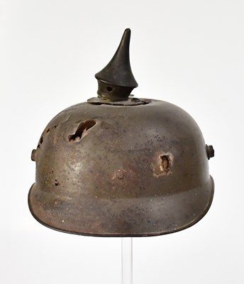 Lot 504 - A war relic Pickelhaube, lacking front plate,...