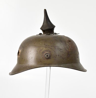 Lot 504 - A war relic Pickelhaube, lacking front plate,...