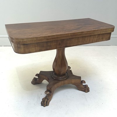 Lot 1226 - A Victorian mahogany card table with D-shaped...