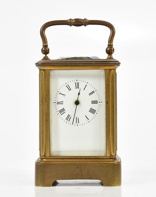 Lot 1333 - A brass cased miniature carriage clock, with...