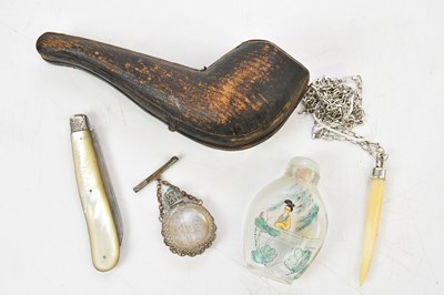 Lot 1539 - A hallmarked silver bladed penknife with...