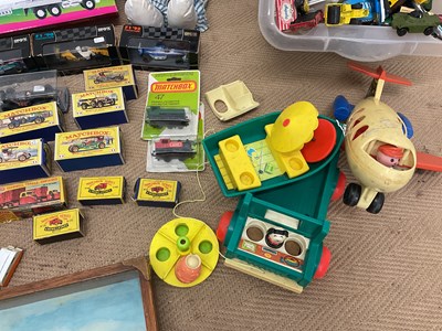 Lot 77 - A large quantity of playworn and boxed toys,...