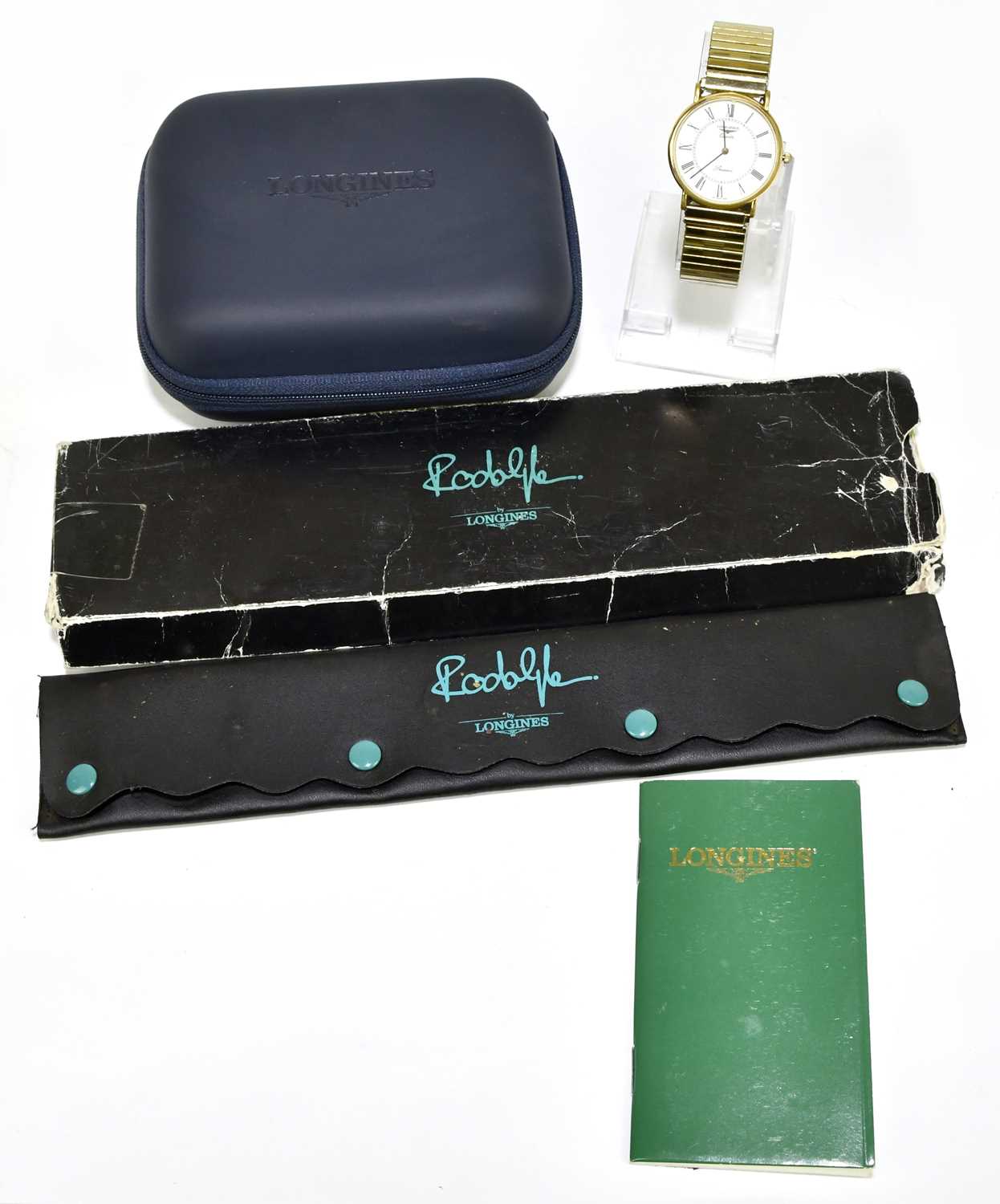 Lot 1726 - LONGINES; a gentleman's quartz wrist watch,...