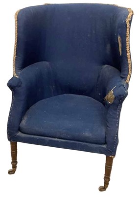 Lot 682 - An early 19th century barrel back upholstered...