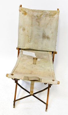 Lot 933 - A WWII era folding canvas chair.