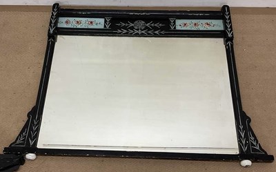 Lot 751 - An Arts and Crafts design mirror, the painted...