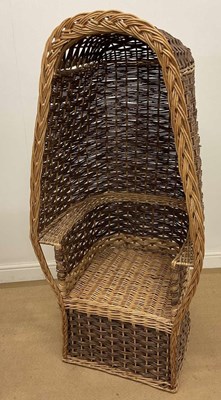 Lot 681 - An unusual and well made wicker hall porter's...