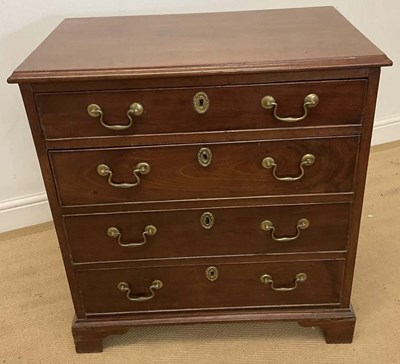 Lot 728 - A 19th century mahogany chest of four long...