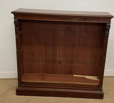 Lot 734 - A Victorian mahogany open bookcase, with...