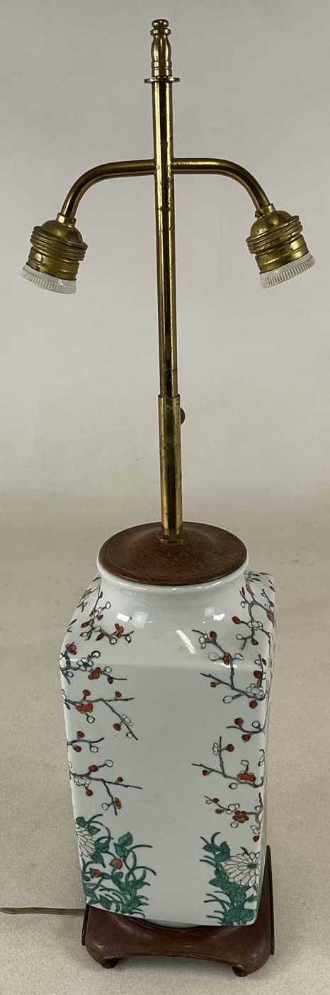 Lot 339 - A Chinese cong vase, decorated with blossoming...