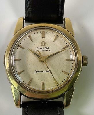 Lot 576 - OMEGA; a gentleman's vintage 18ct yellow gold...