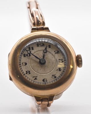 Lot 588 - A lady's vintage 9ct gold cased wristwatch,...
