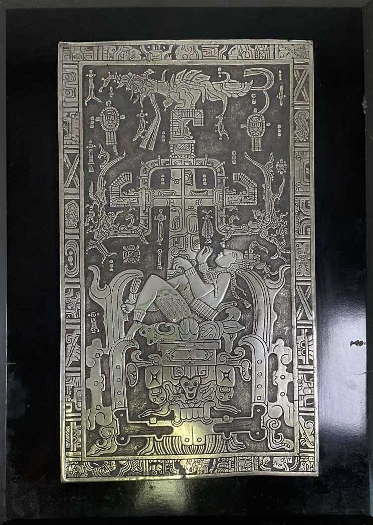 Lot 431 - A large South American inspired white metal...