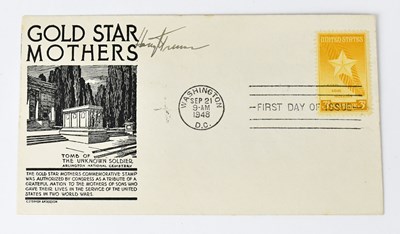 Lot 283 - HARRY TRUMAN; a first day cover dated Sep 21...