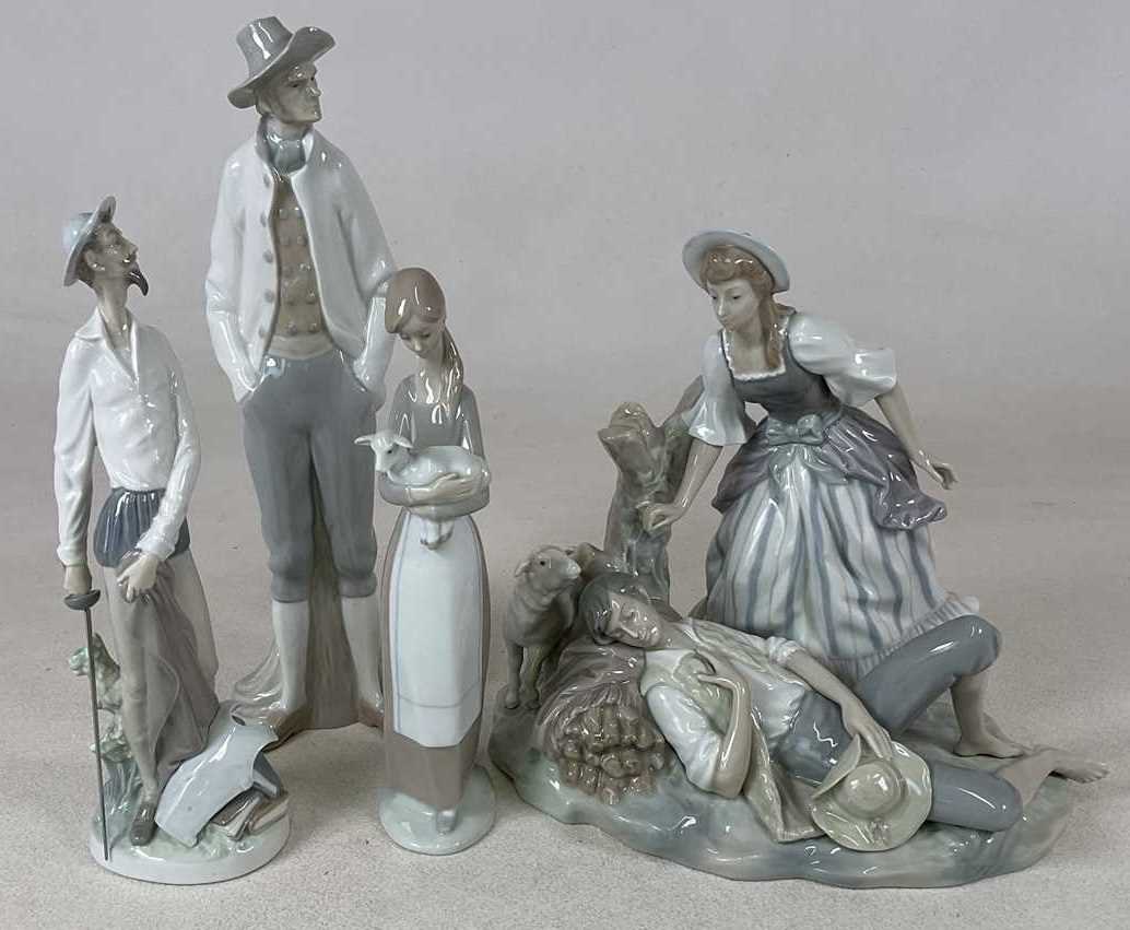Lot 149 - LLADRO; four figures comprising a sleeping...