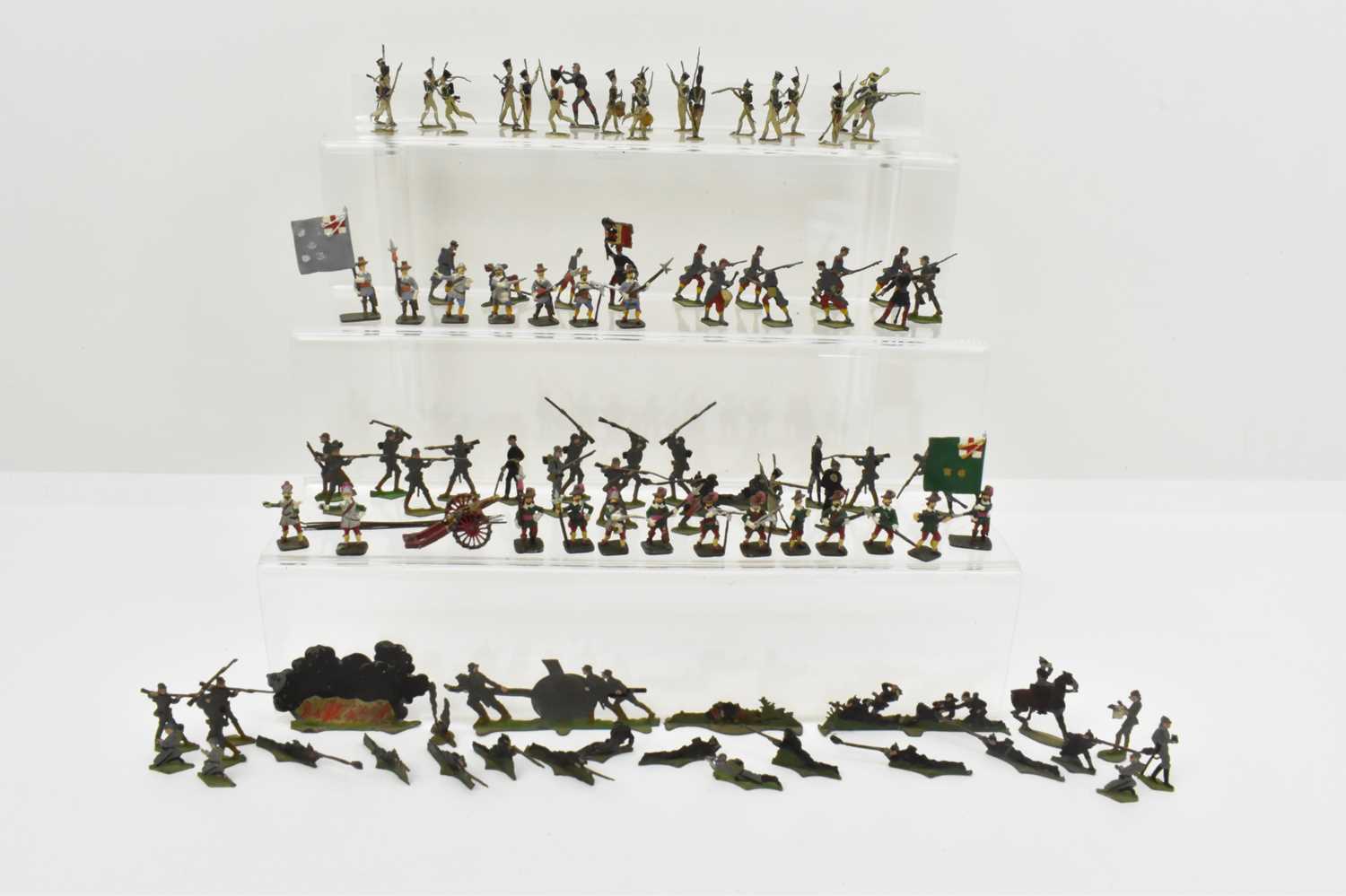 Lot 504 - Approximately ninety miniature lead figures...