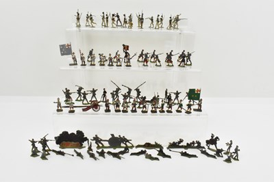 Lot 504 - Approximately ninety miniature lead figures...