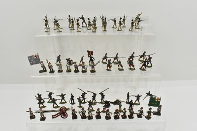 Lot 504 - Approximately ninety miniature lead figures...