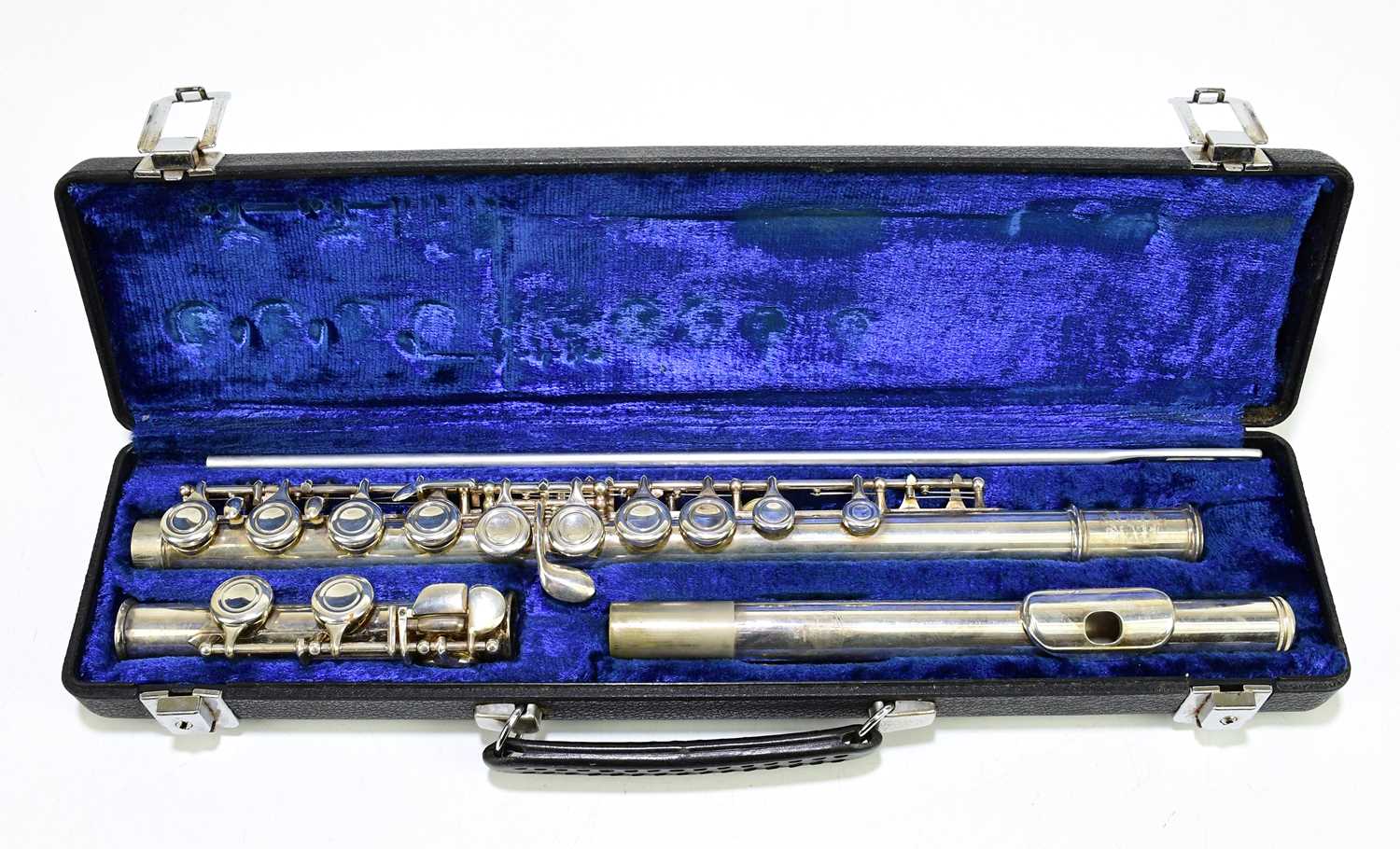 Lot 1073 BUFFET; a cased silver plated flute.