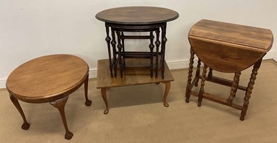 Lot 774 - Four small occasional tables, largest 72 x 62...