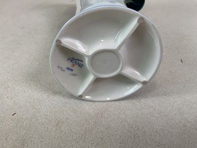 Lot 219 - FRANZ PORCELAIN; a peacock vase, numbered...