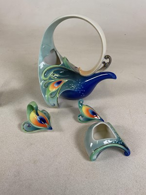 Lot 188 - FRANZ PORCELAIN; a tea set comprising teapot,...