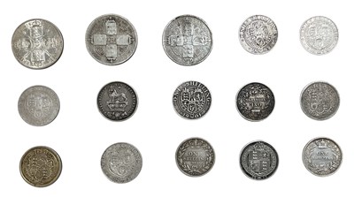 Lot 1424 - Three Victorian florins, comprising 1887 and...