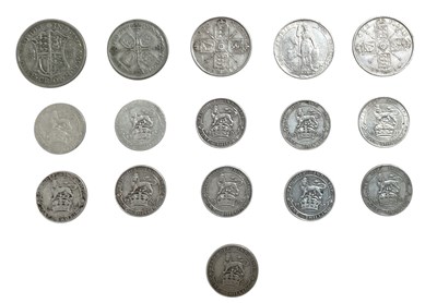 Lot 1425 - A George VI 1936 half crown, three George V...