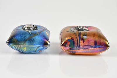 Lot 224 - JOHN DITCHFIELD FOR GLASFORM; two iridescent...