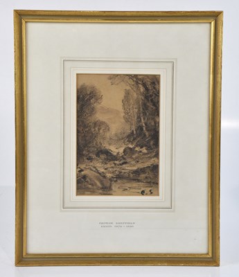 Lot 2194 - GEORGE SHEFFIELD; pastel, forest scene, signed...