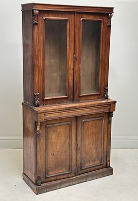Lot 1174 - A Victorian mahogany bookcase, with pair of...