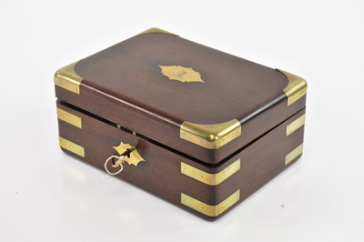 Lot 1388 - A Regency brass bound mahogany campaign style...