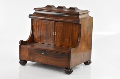 Lot 1390 - A 19th century inlaid rosewood tabletop desk,...
