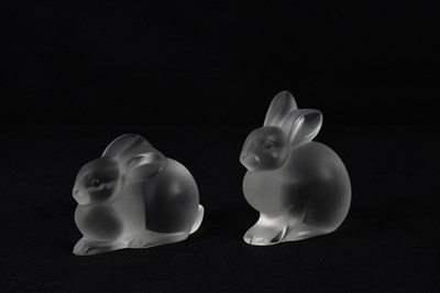 Lot 237 - LALIQUE FRANCE; two frosted glass models of...