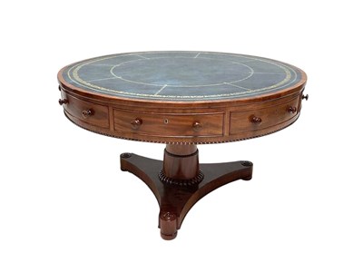 Lot 1141 - An early 19th century mahogany drum library...