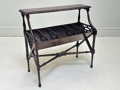 Lot 1113 - A reproduction mahogany Chippendale style book...