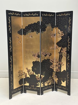 Lot 1201 - A decorative Chinese gilt and lacquer...