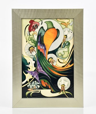 Lot 526 - EMMA BOSSONS FOR MOORCROFT; a rectangular wall...