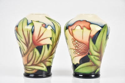 Lot 553 - SIAN LEEPER FOR MOORCROFT; a pair of miniature...
