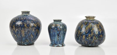 Lot 559 - COBRIDGE; three experimental glazed stoneware...